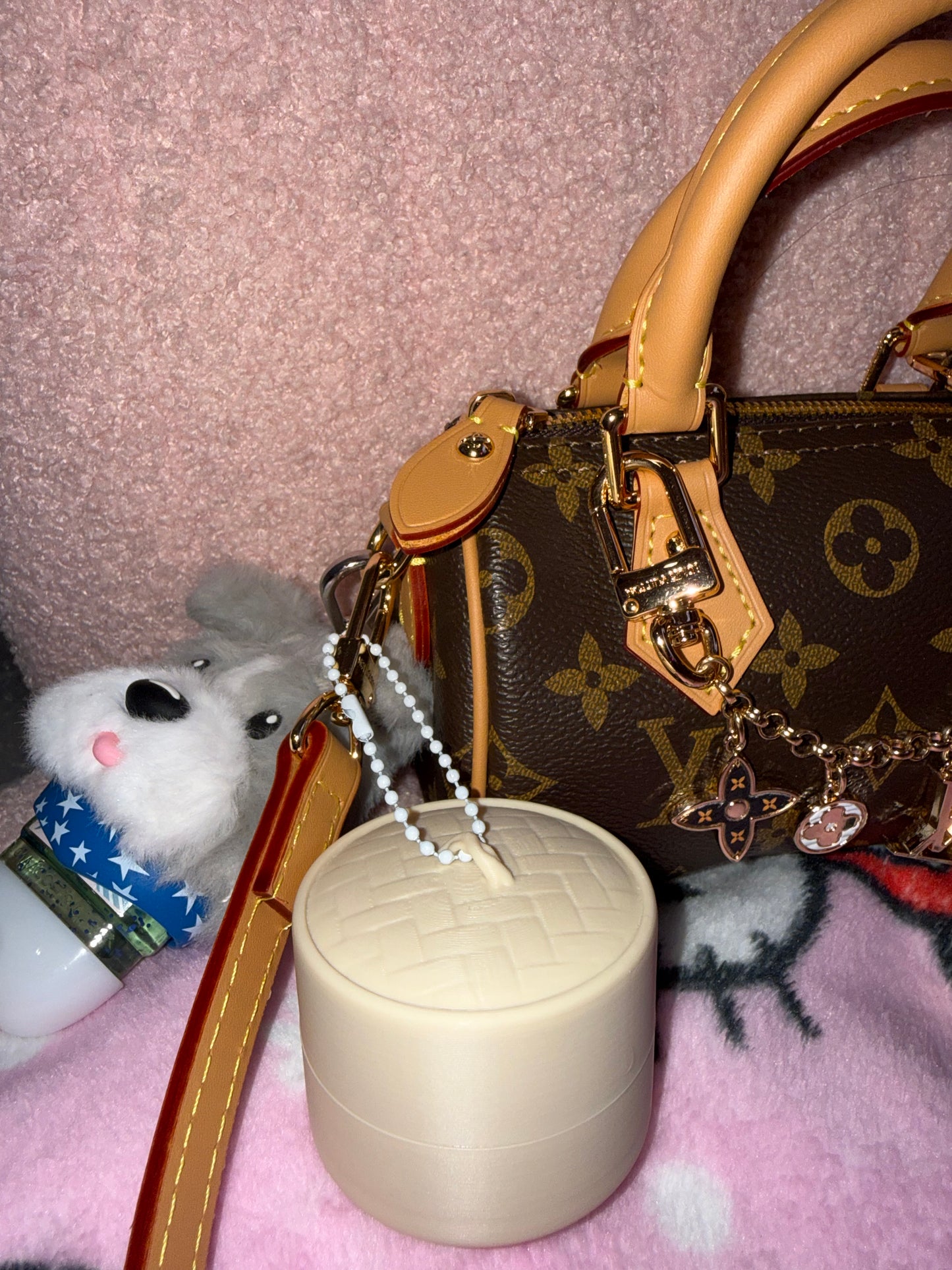 Dumpling clicker keychain