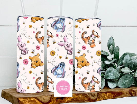 Pooh & friends 20 oz skinny tumbler