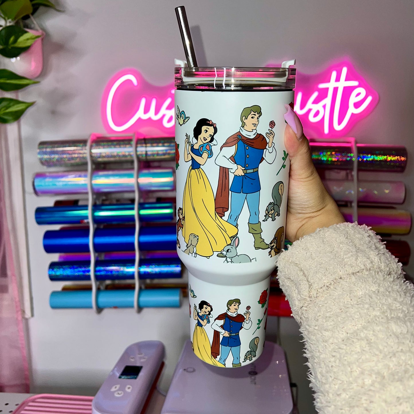 Glow in the dark Snow Princess 40 oz Tumbler