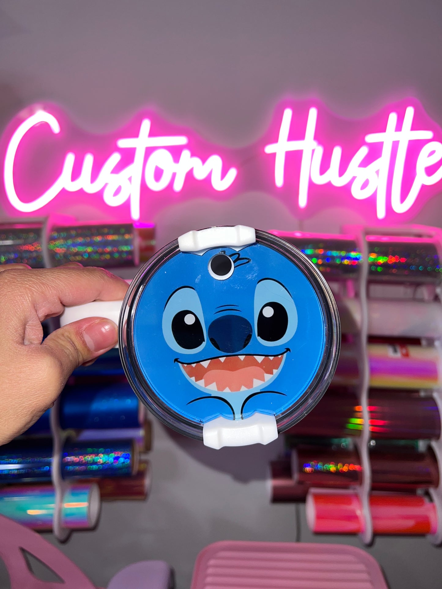 Stitch face Stanley topper