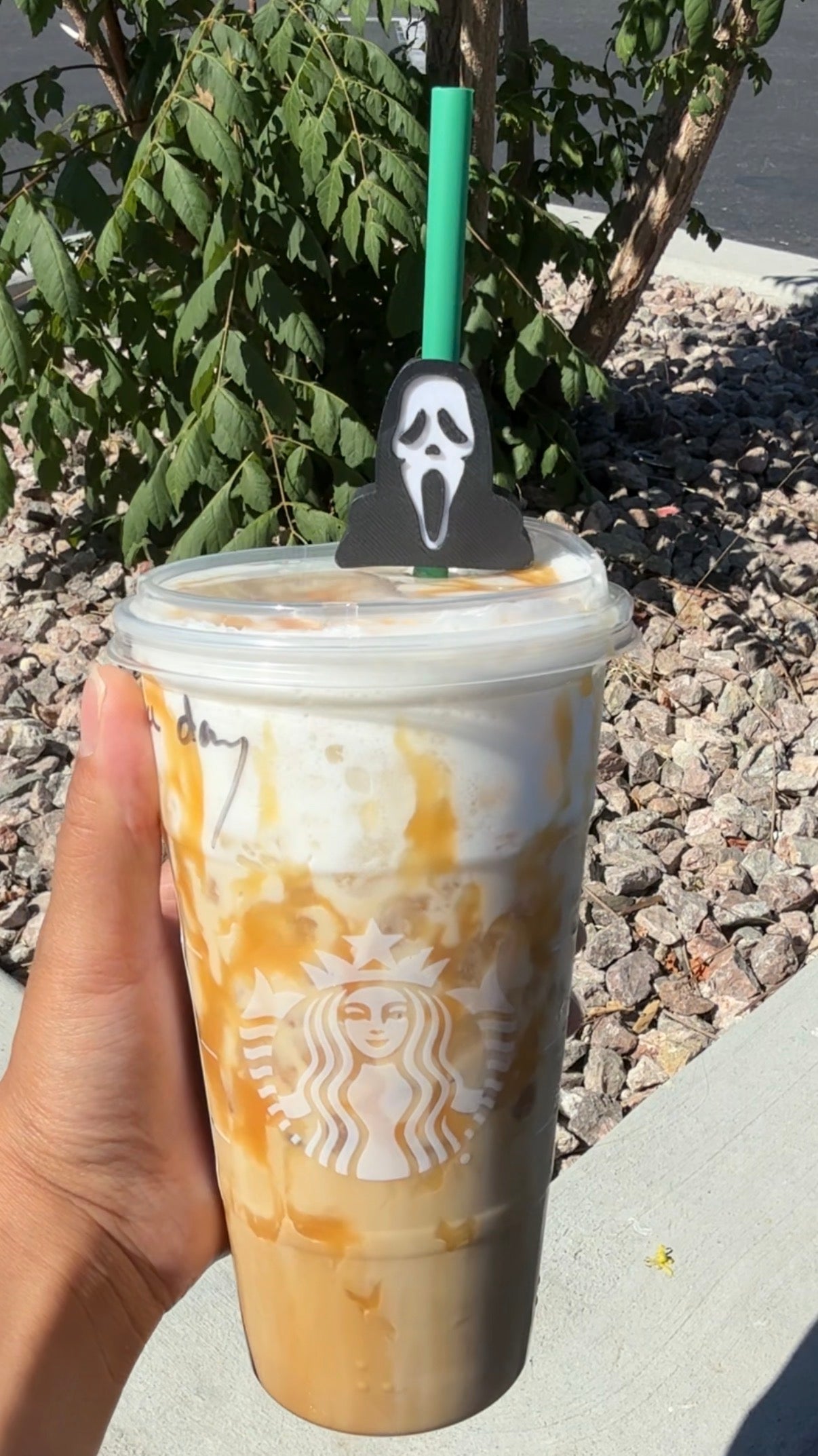 Ghostface straw topper