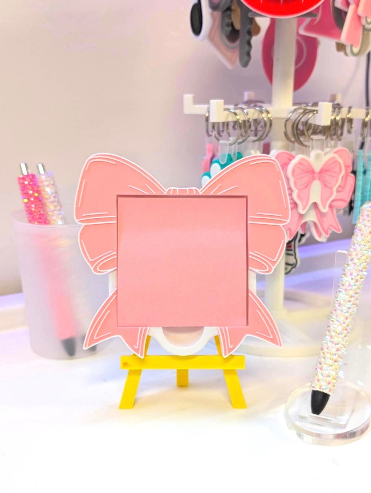Bow sticky note holder
