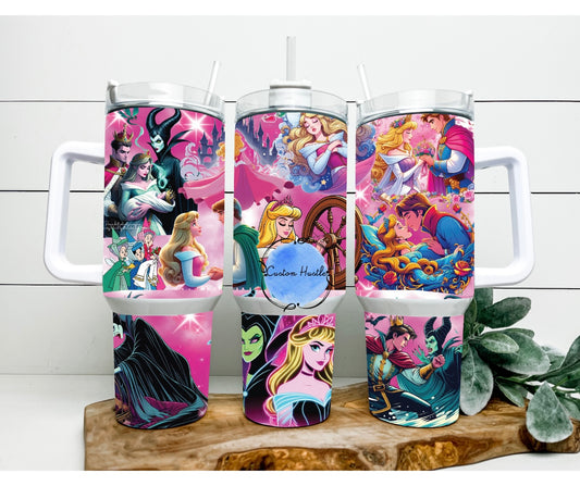 Princess beauty glow in the dark 40 oz tumbler