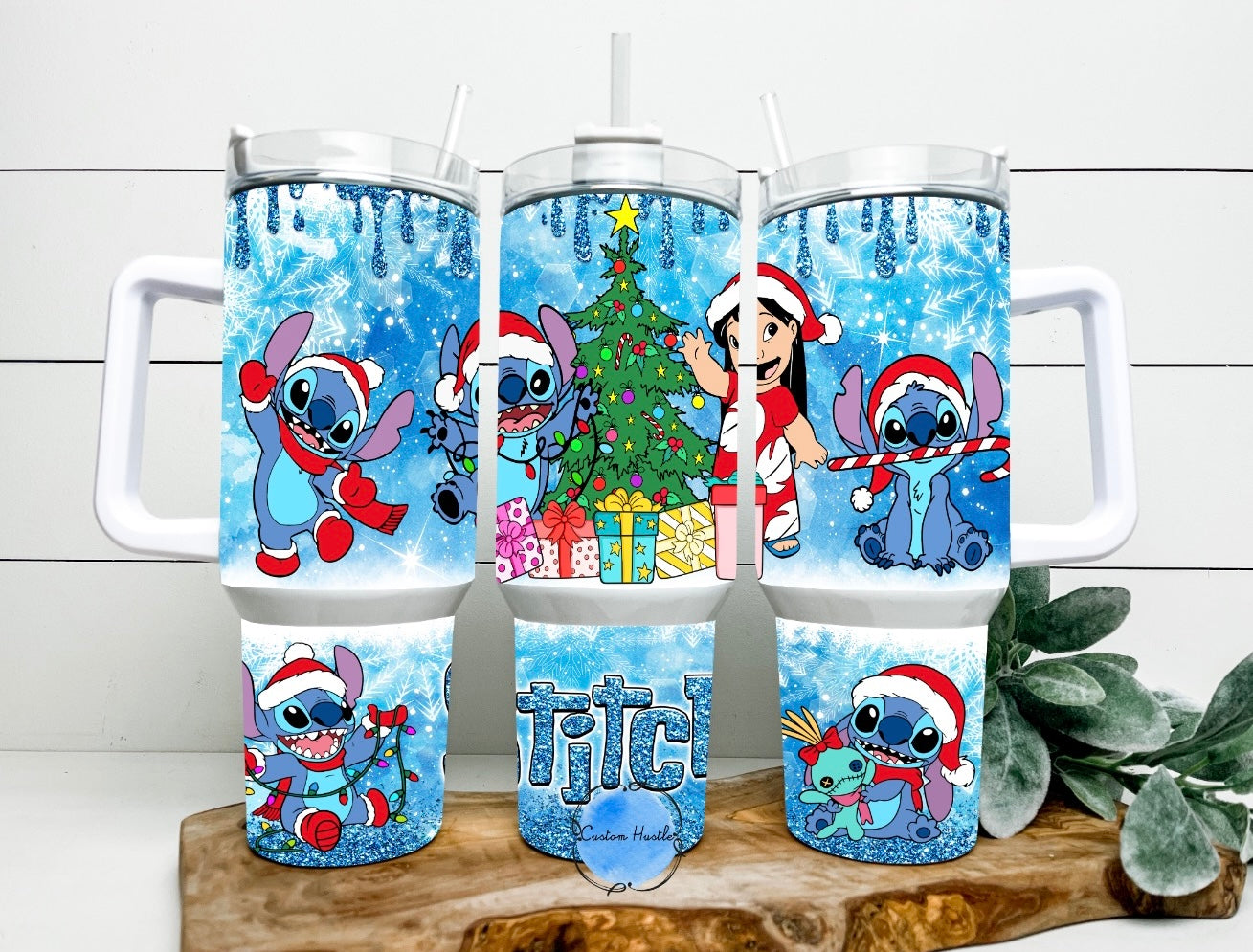 Christmas lilo & stitch 40 oz tumbler