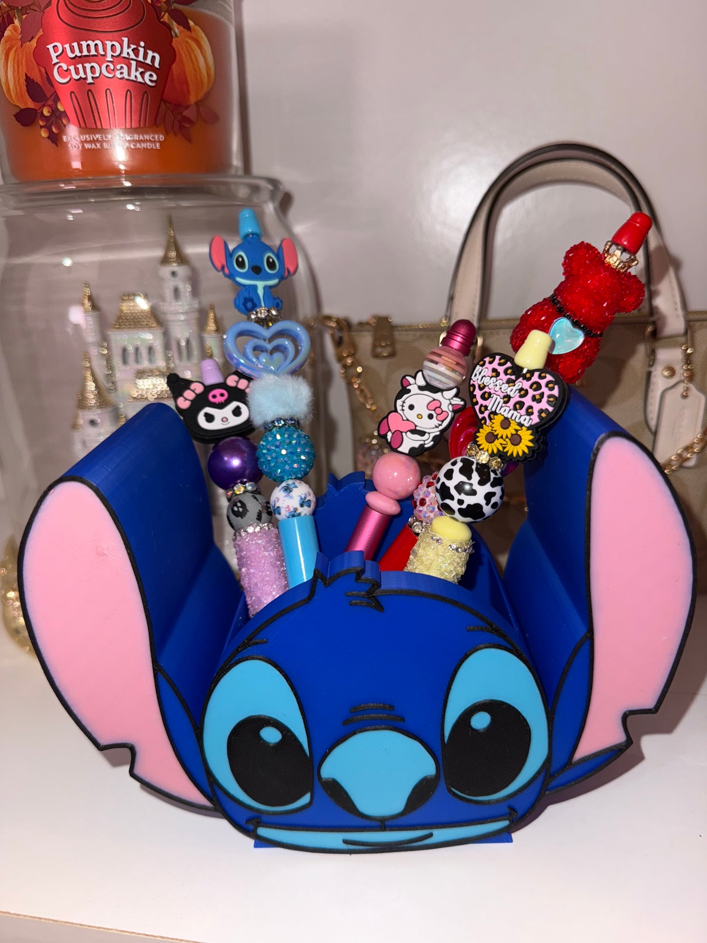 Stitch pencil / makeup brush holder
