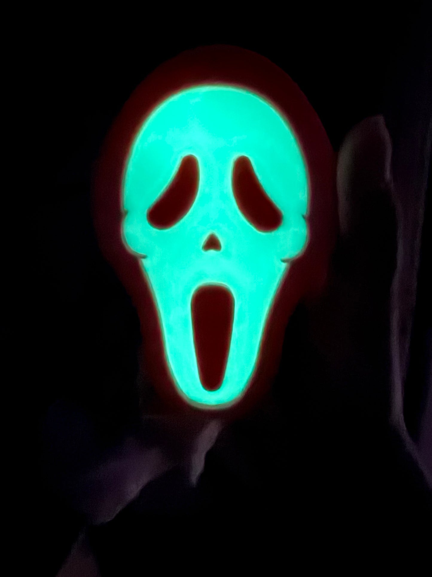 Glow in the dark ghostface pen/makeup brush holder