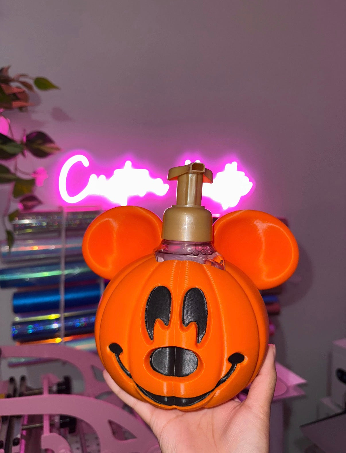 Mickey pumpkin bath and body works soap holder