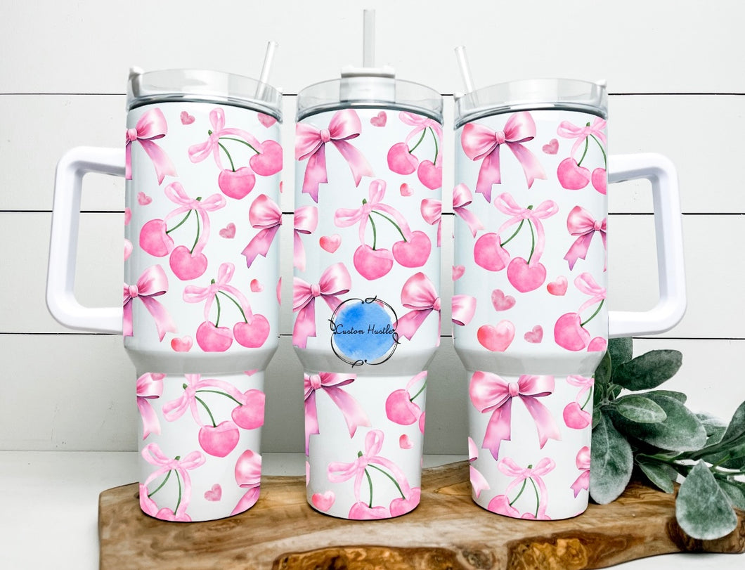 Coquette Cherries 40 oz tumbler