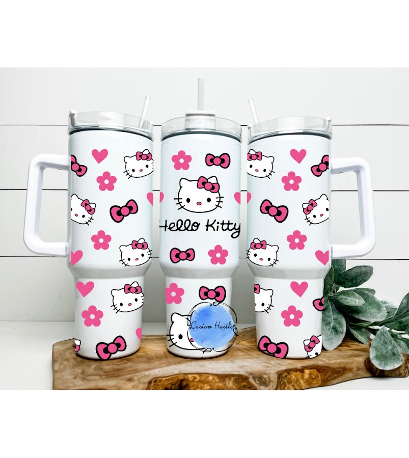 Kitty bows 40 oz Tumbler