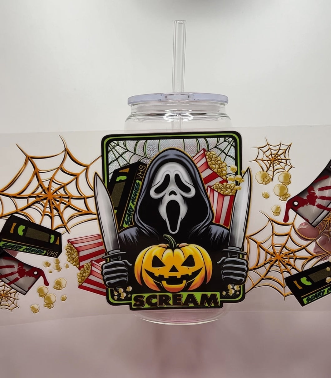 Scream & movies glass can