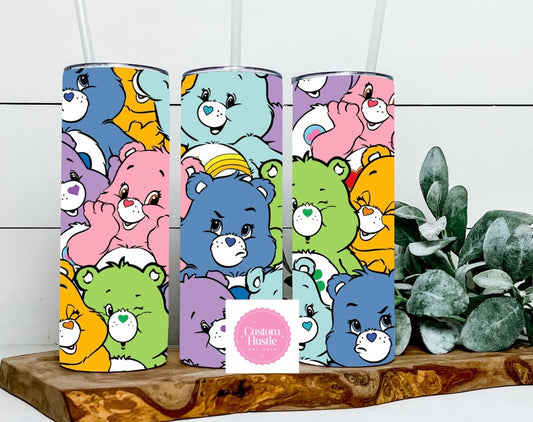 Care Bears 20 oz skinny tumbler