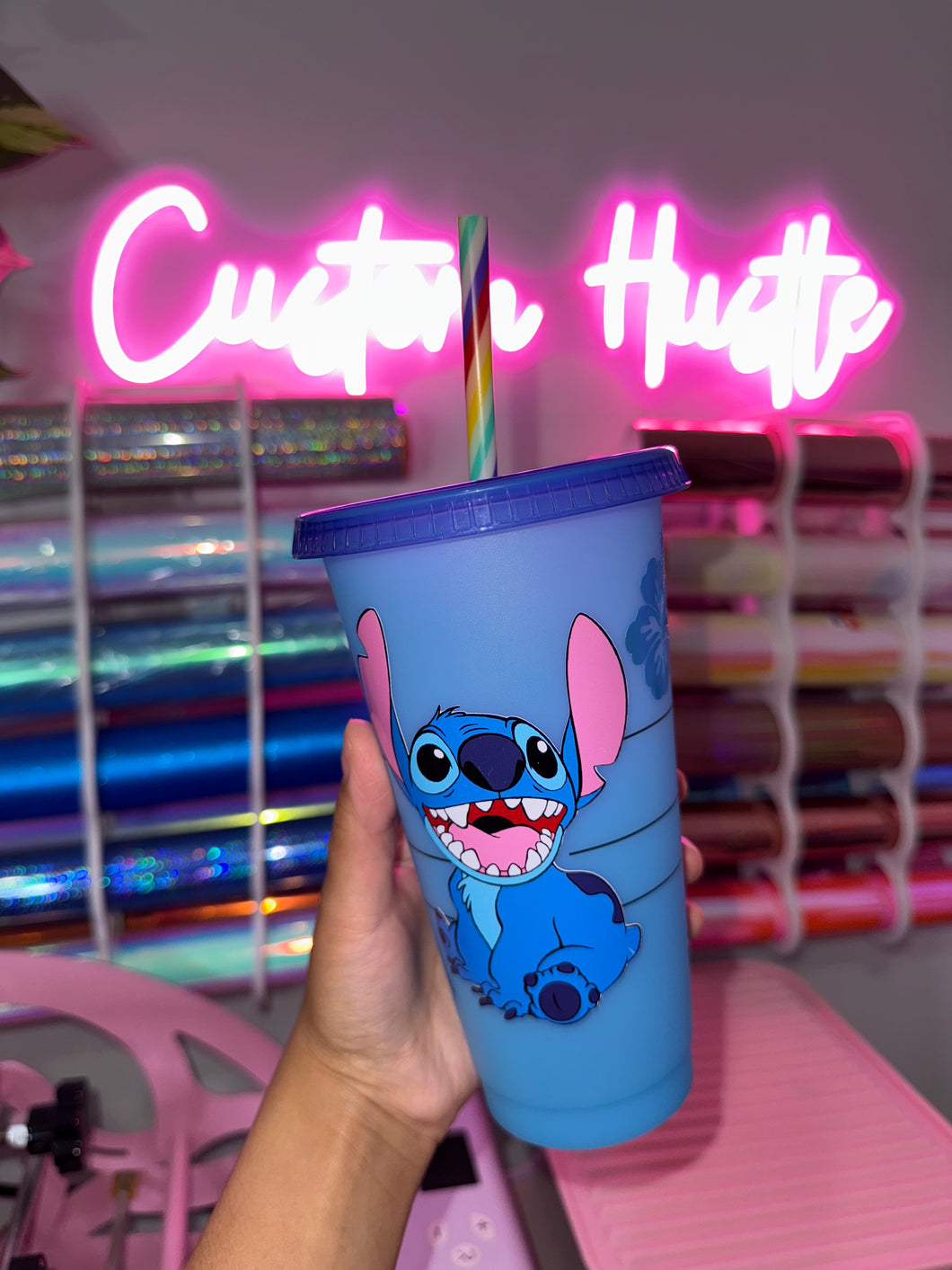 Stitch Starbucks color changing tumbler
