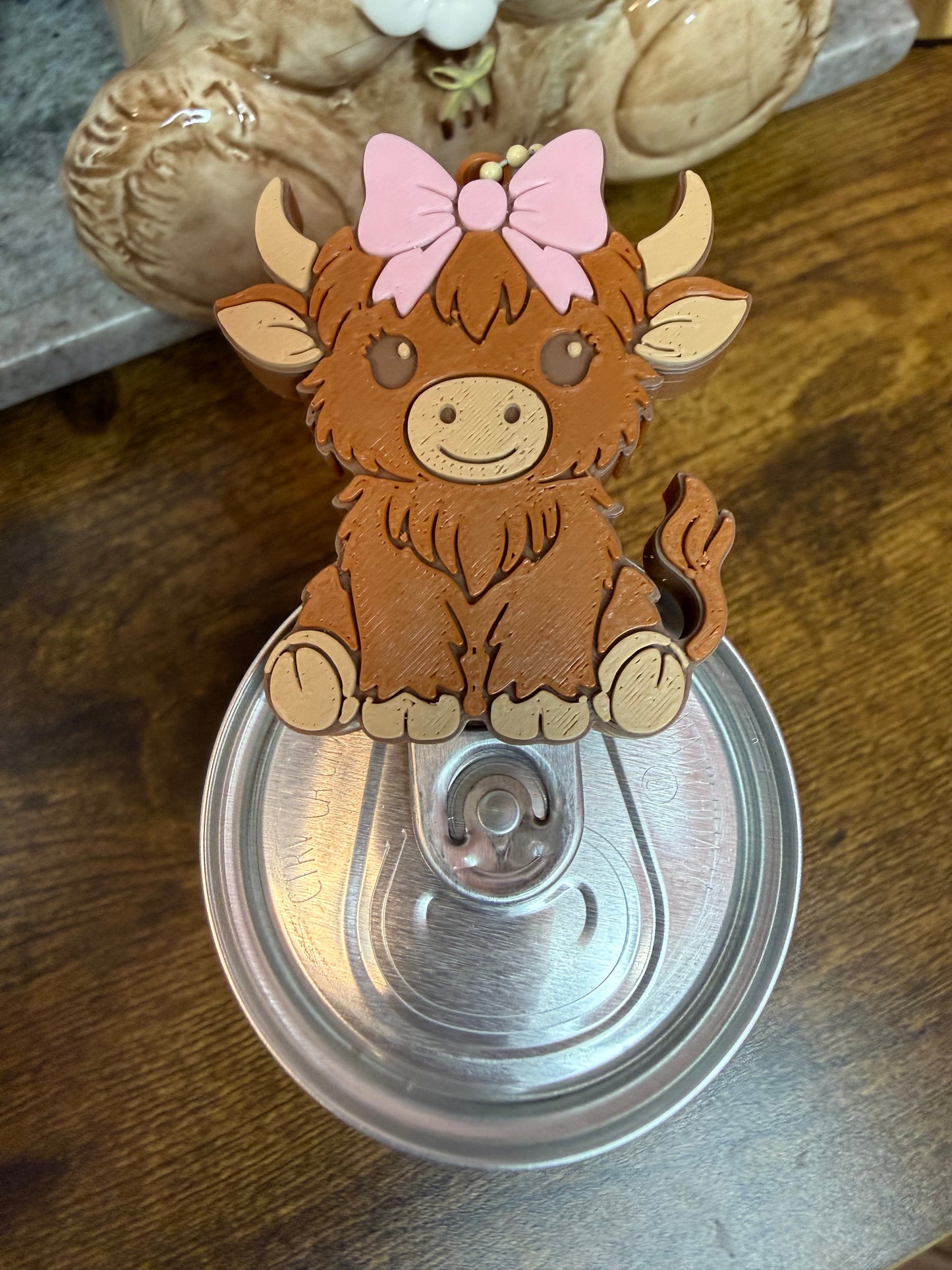 Highland cow can opener