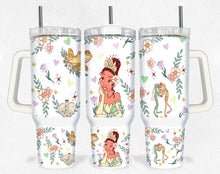 Load image into Gallery viewer, Princess &amp; frog Glow in the dark 40 oz tumbler
