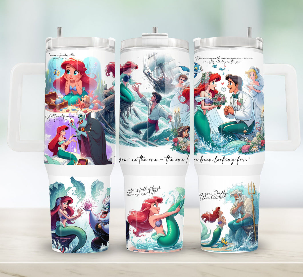 Ariel & Prince 40 oz tumbler