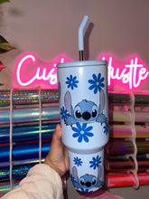 Load image into Gallery viewer, Blue Stitch 40 oz tumbler
