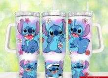 Load image into Gallery viewer, Glow in the dark stitch 40 oz tumbler
