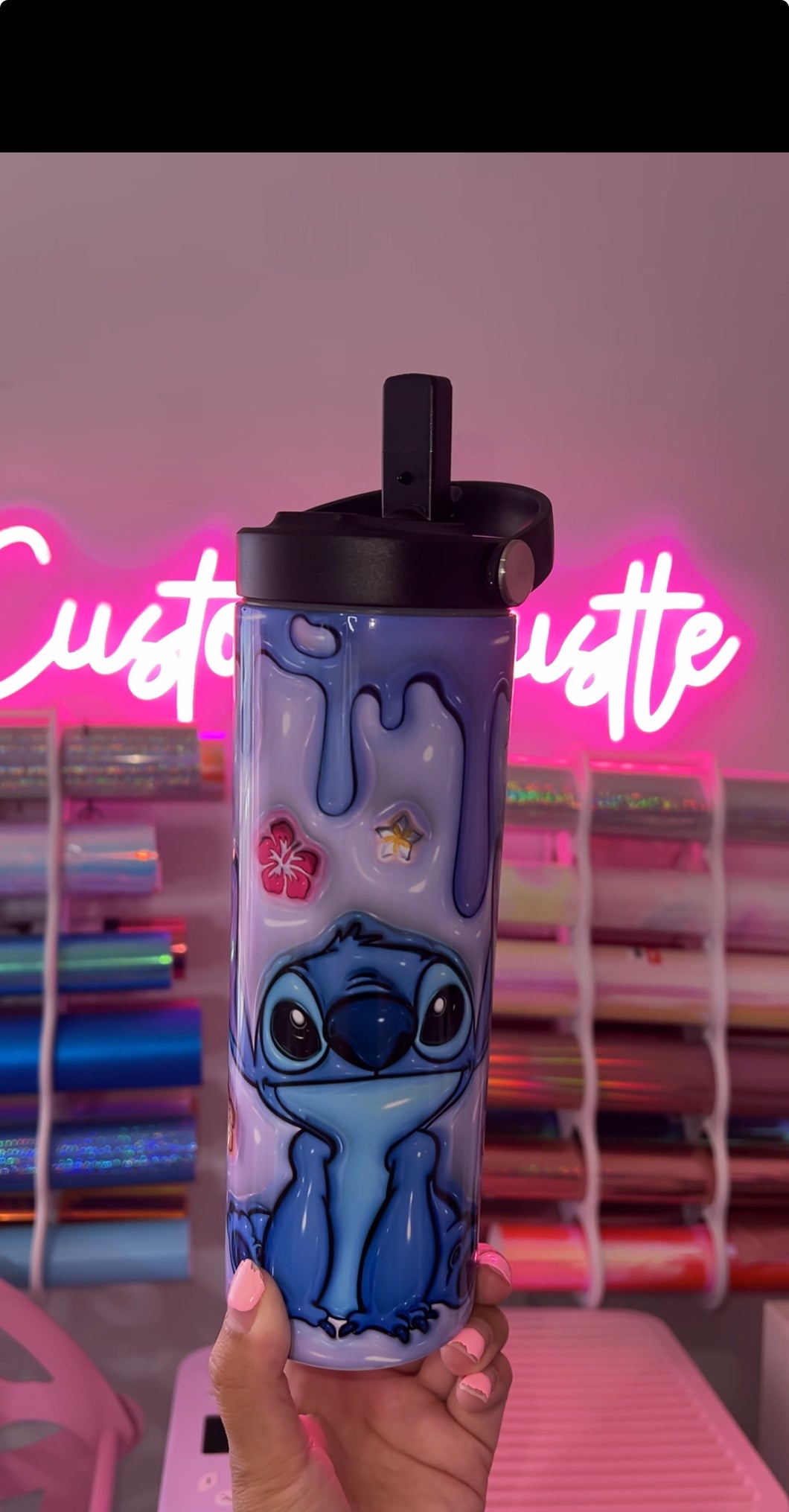 20 oz stitch tumbler water bottle