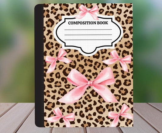 Cheetah bows Composition Book