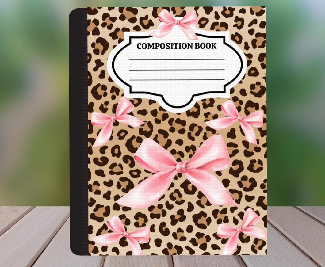 Cheetah bows Composition Book