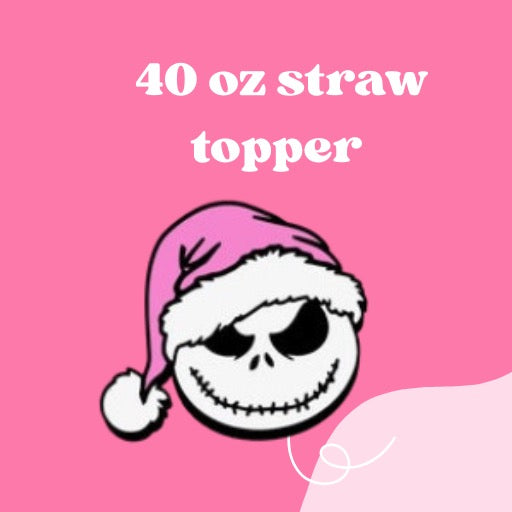 Christmas Jack 40 oz straw topper