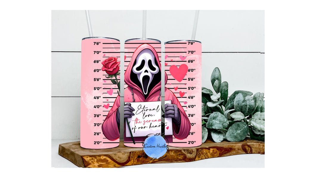 Ghostface Valentine 20 oz Tumbler