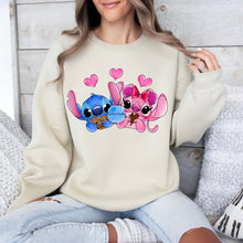 Load image into Gallery viewer, Stitch &amp; Angel valentine snacks  crewneck
