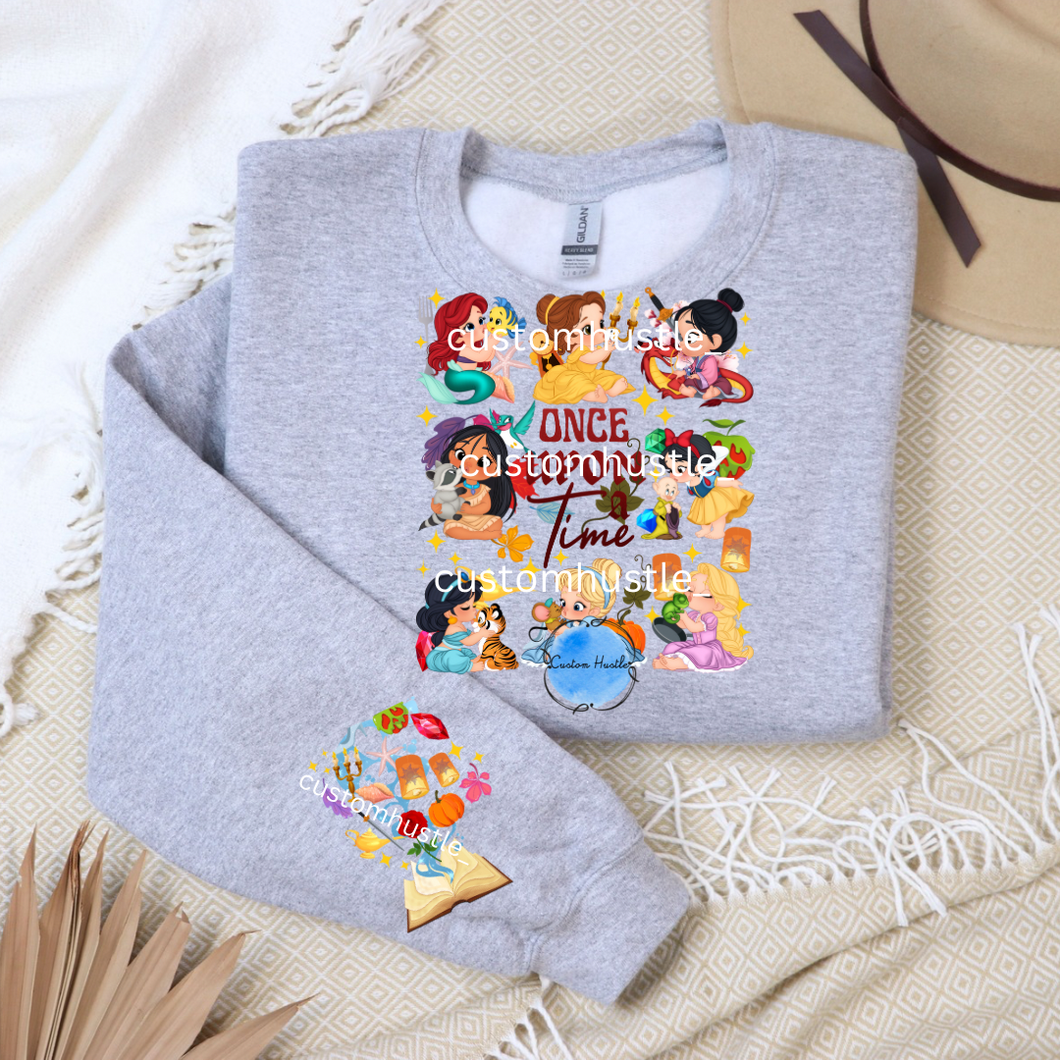 Baby Princess crewneck (light grey)