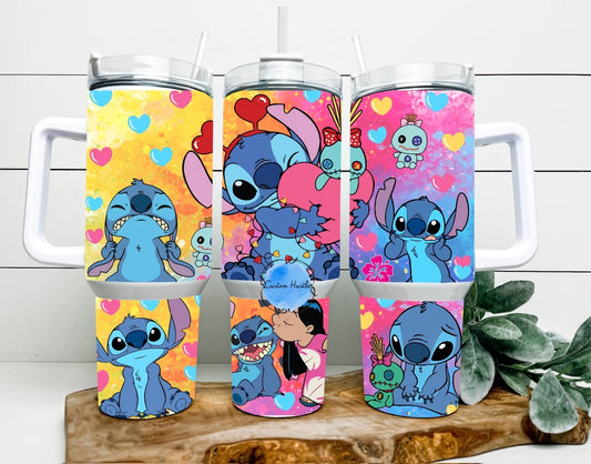 Hearts Stitch 40 oz tumbler