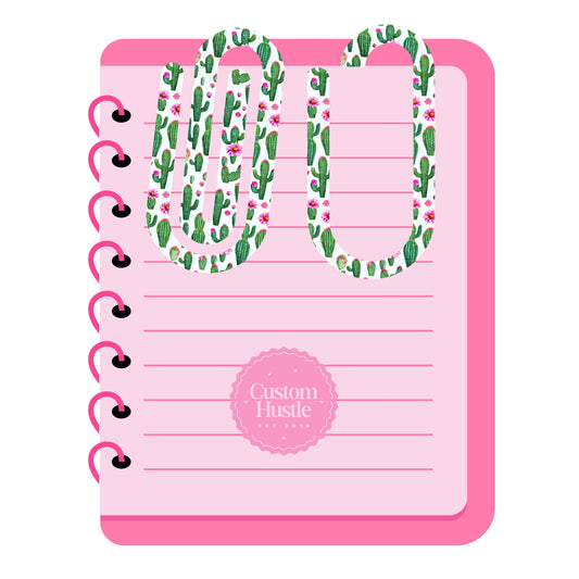 Cactus paper clip/ bookmark