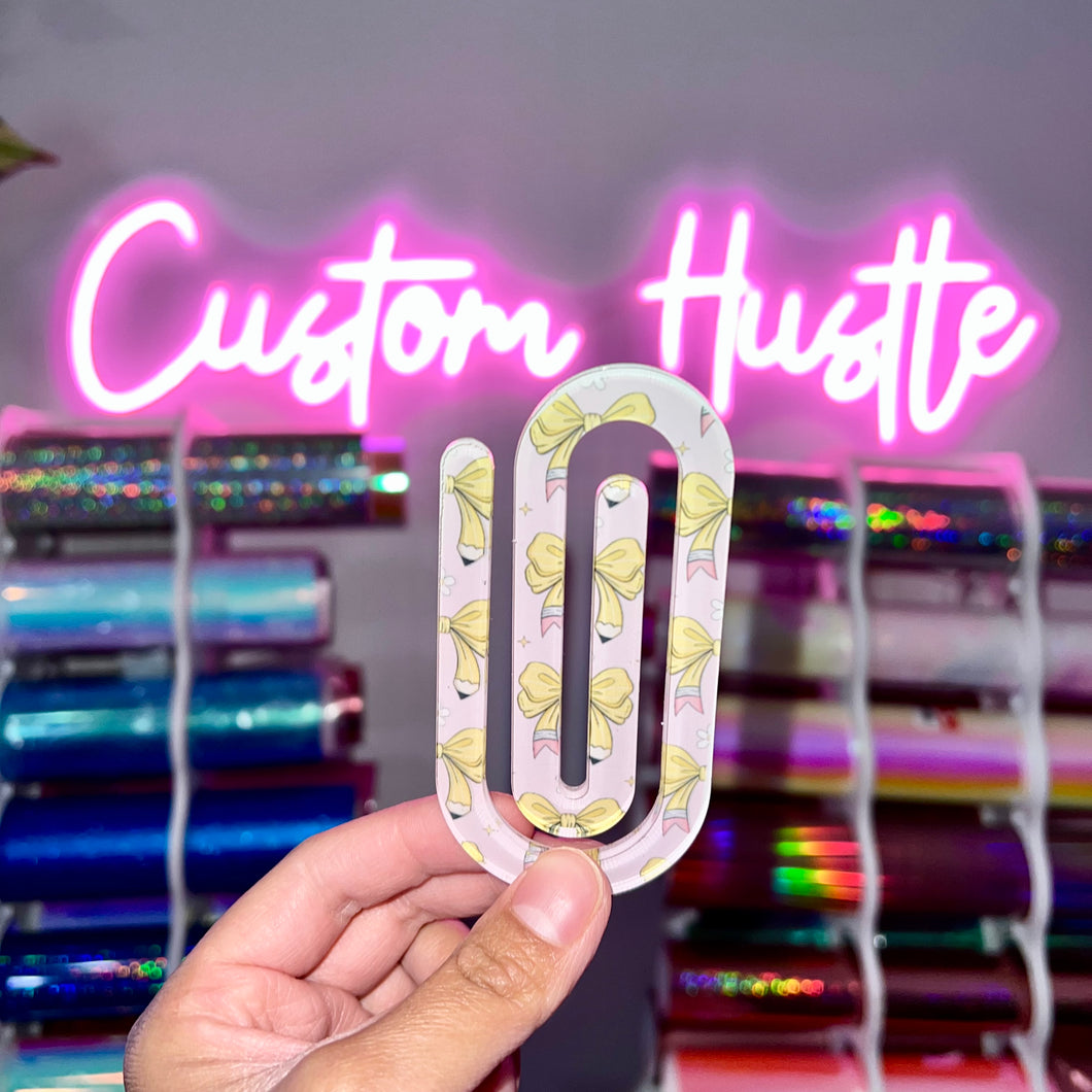 Coquette pencil paper clip/ bookmark