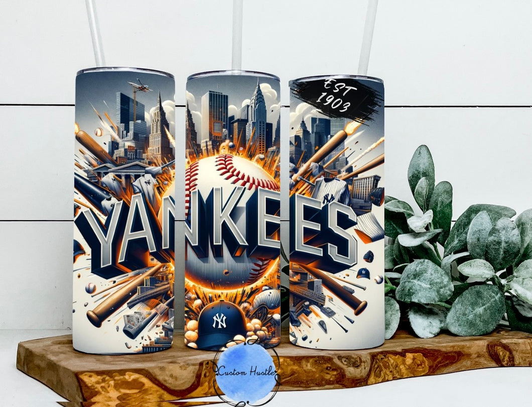 Yankees 20 oz tumbler