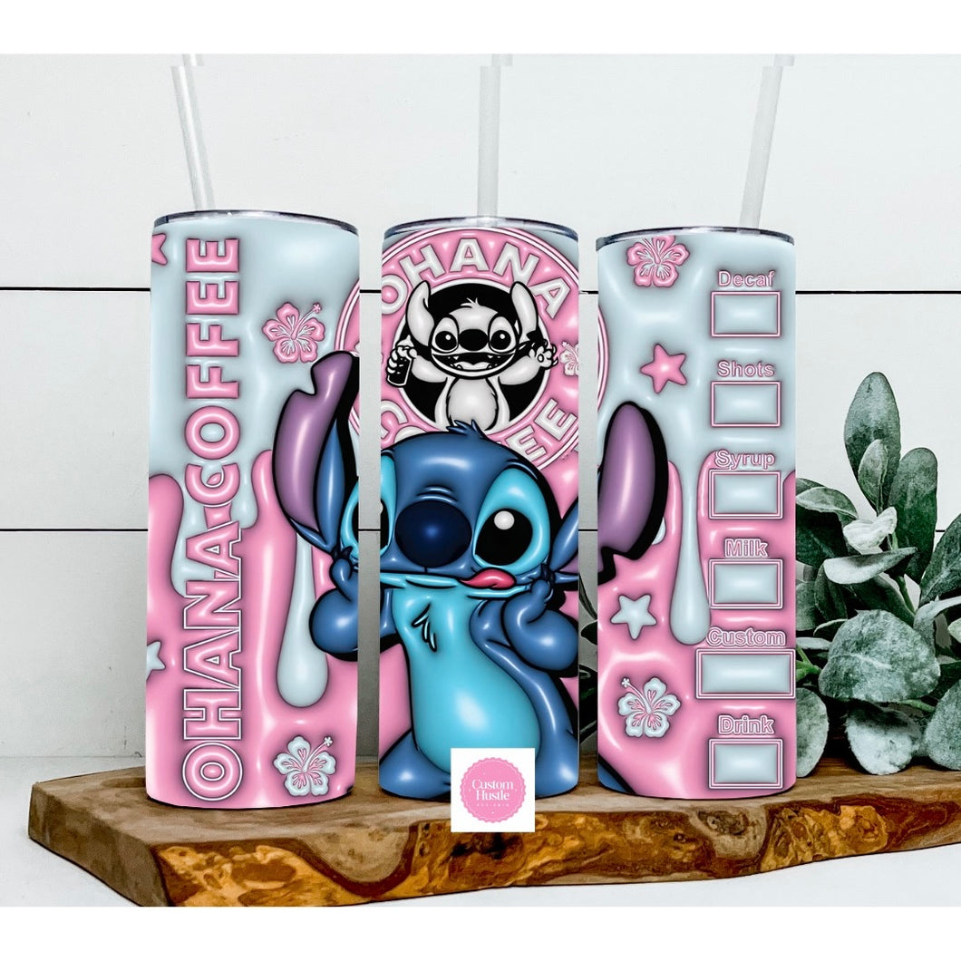 Ohana coffee 3D 20 oz tumbler
