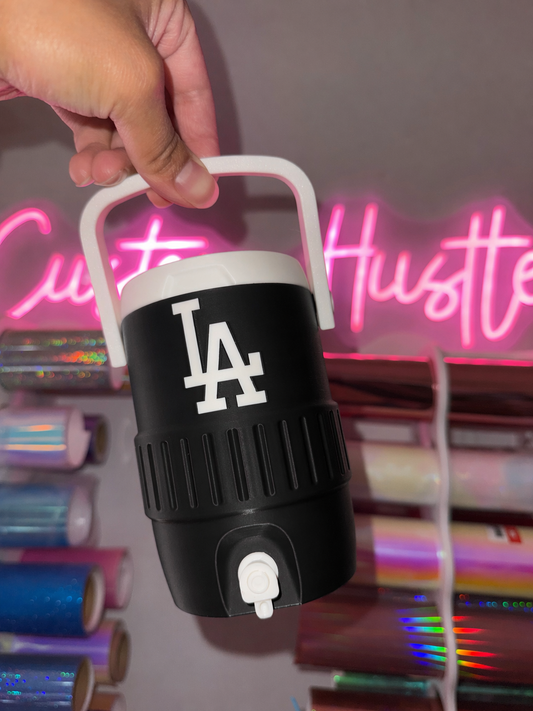 Black LA dodgers can holder koozie