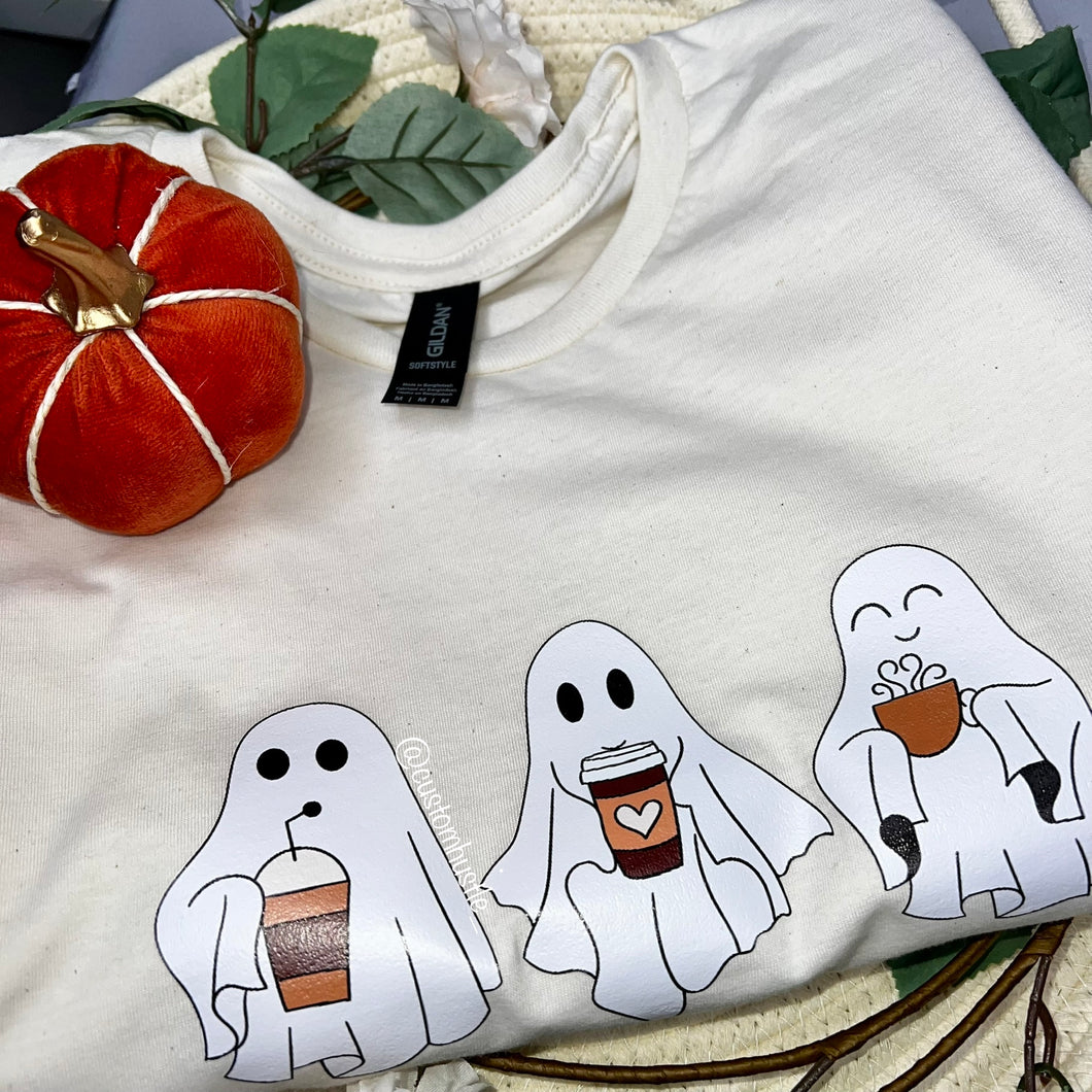 Ghosties & lattes t-shirt