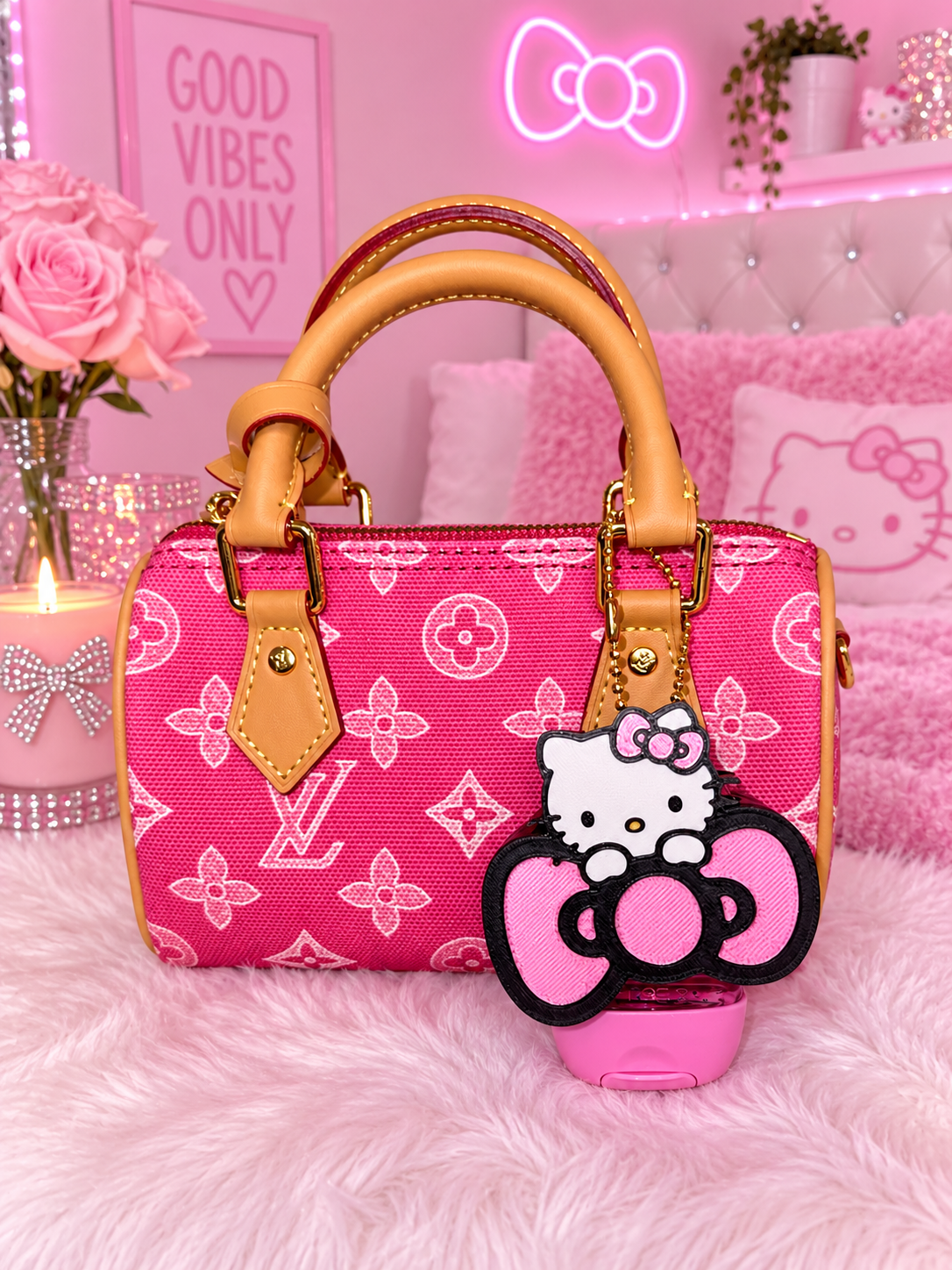 Kitty pocketbac hand sanitizer holder