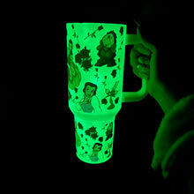 Load image into Gallery viewer, Glow in the dark belle &amp; beast 40 oz tumbler
