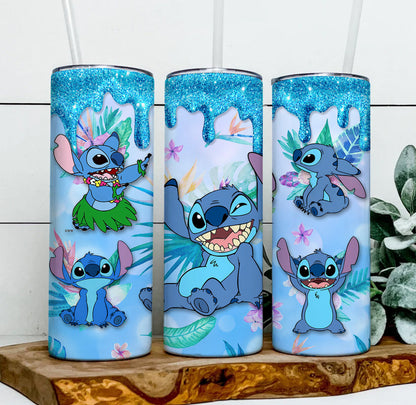 Glow in the dark alien 20 oz tumbler