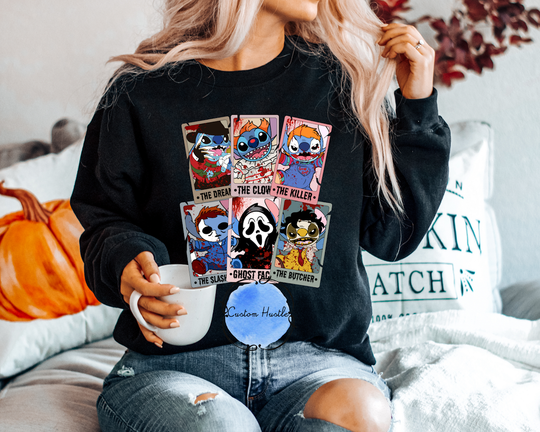 Alien Tarot Card Crewneck sweatshirt