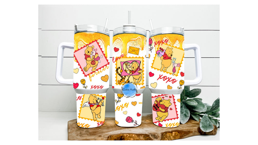 Pooh valentine 40 oz tumbler