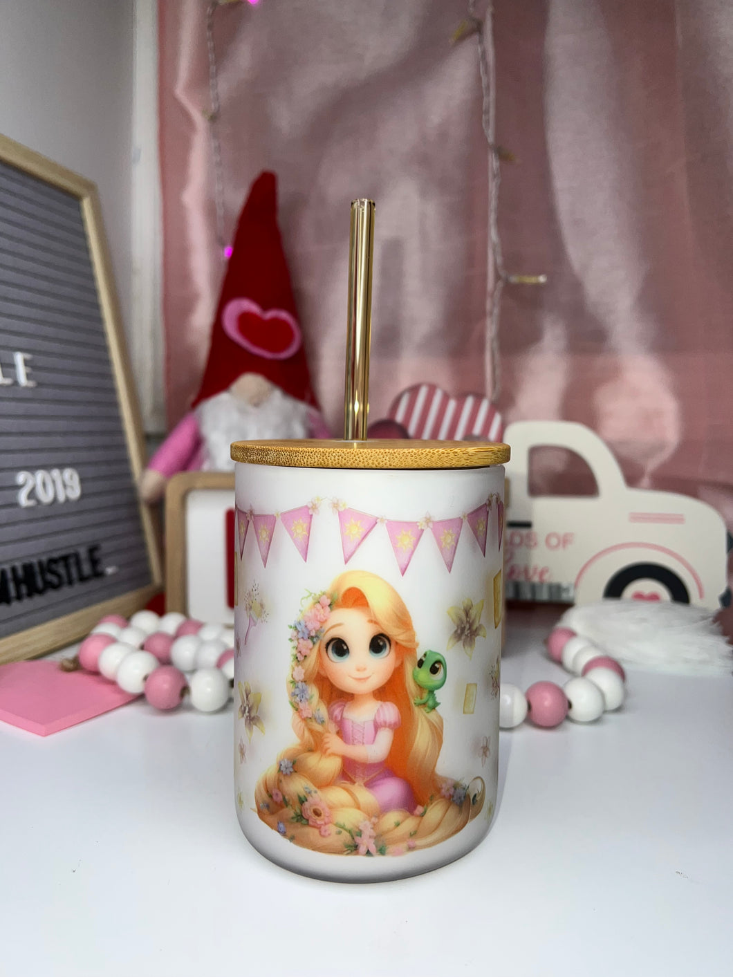 Baby Rapunzel Glass Can Mug