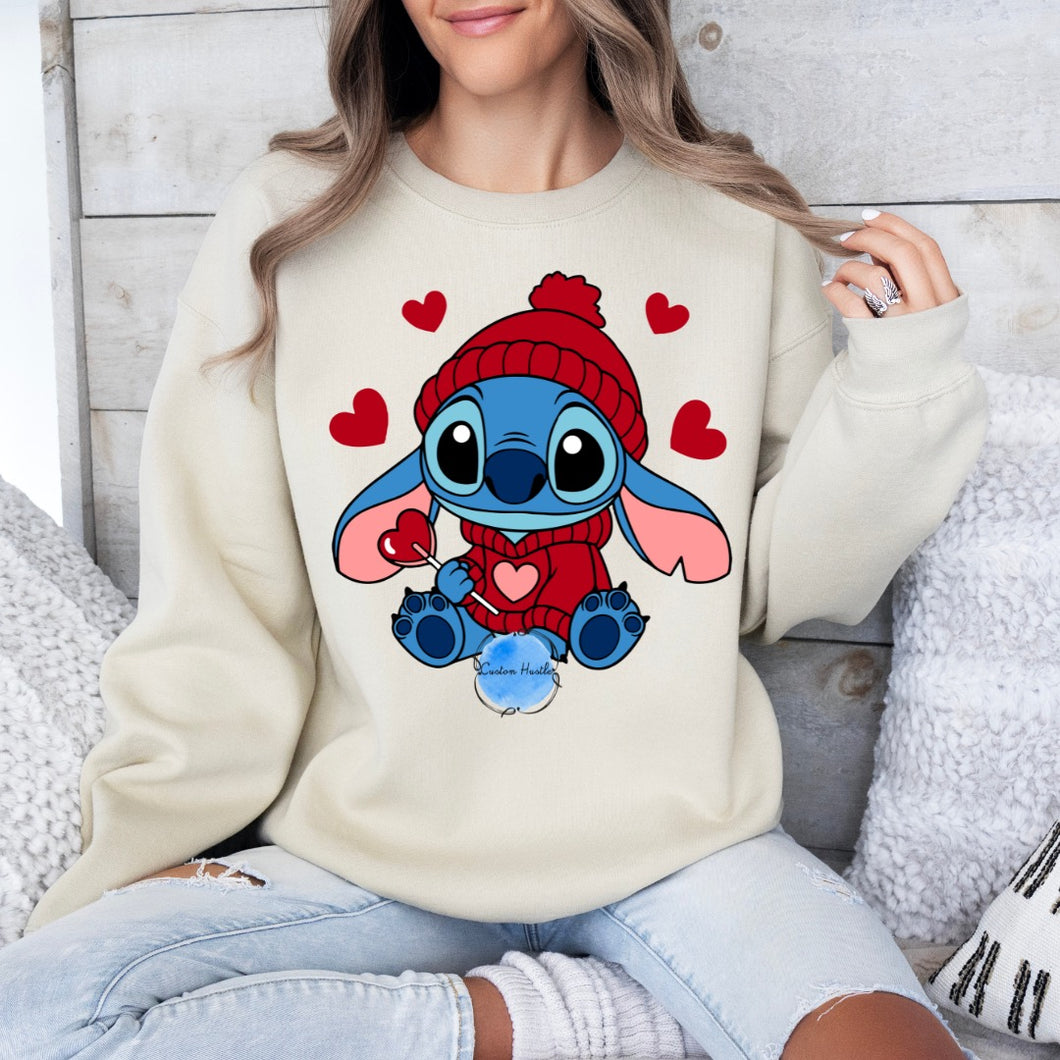 Valentine stitch Crewneck