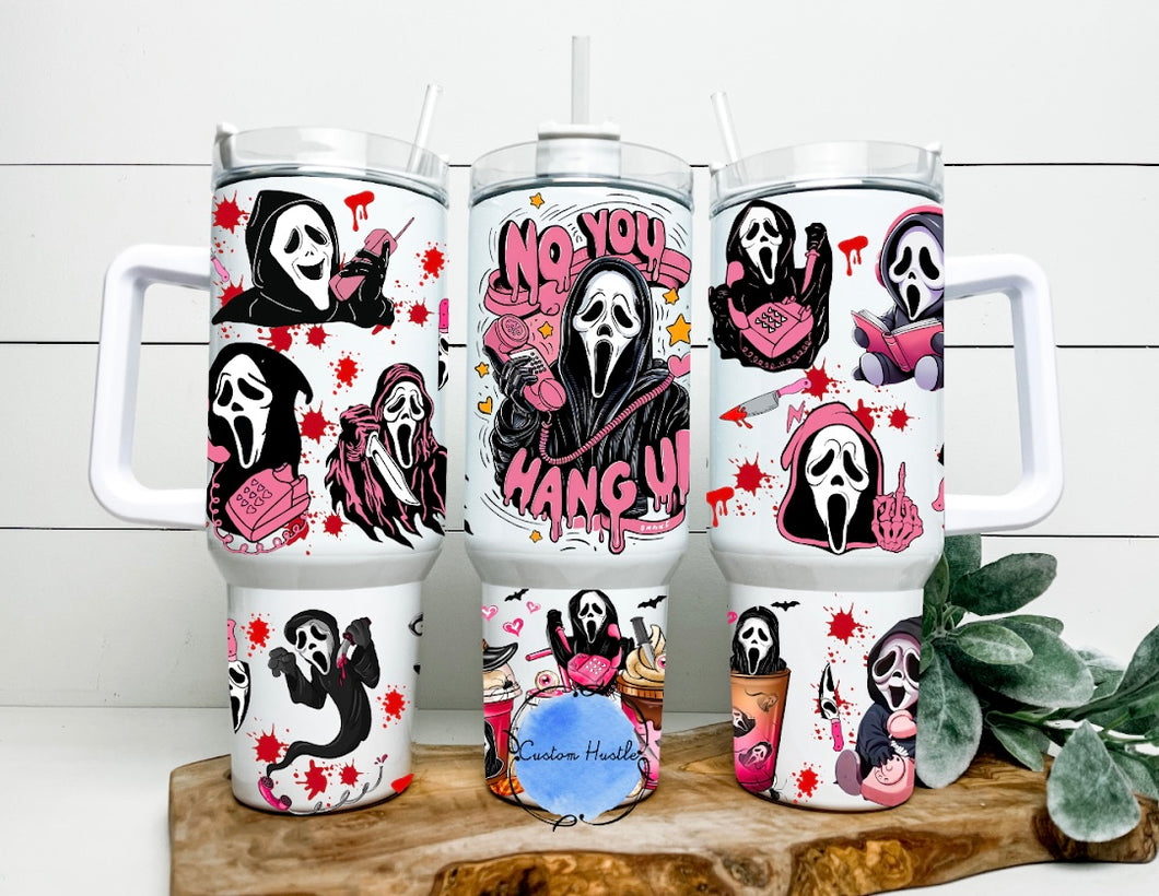 Pink Scream 40 oz tumbler