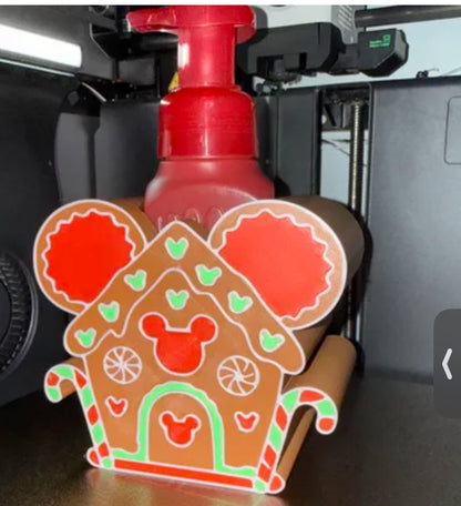 Mickey gingerbread house soap holder