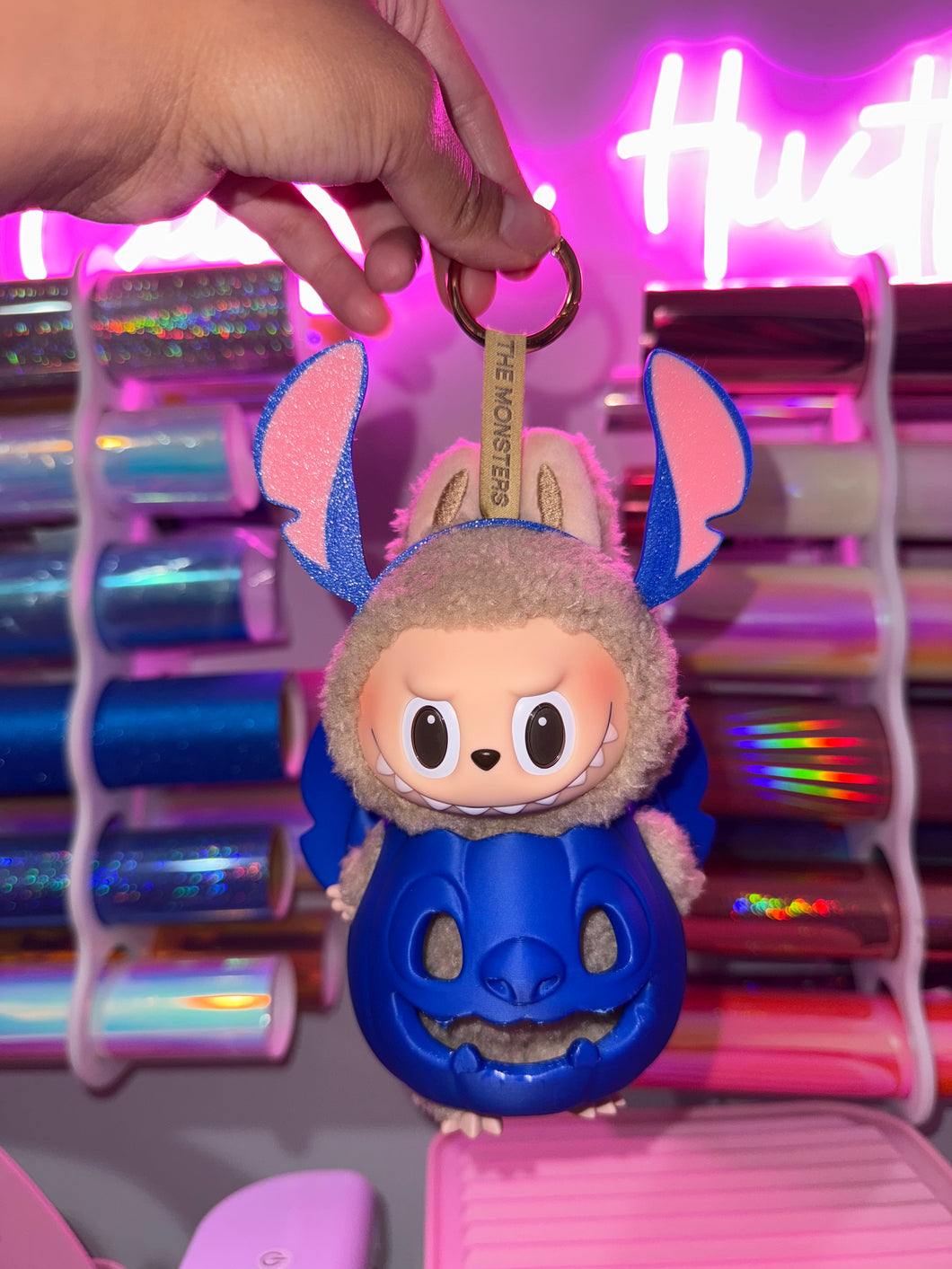 Stitch labubu accessory