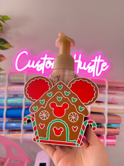 Mickey gingerbread house soap holder