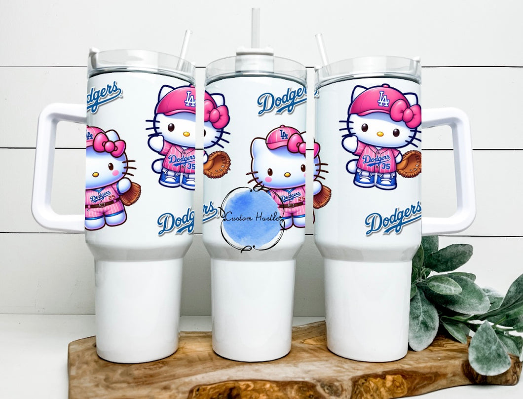 Baseball kitty 40 oz tumbler