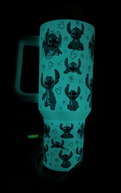 Glow in the dark Stitch 40 oz Tumbler