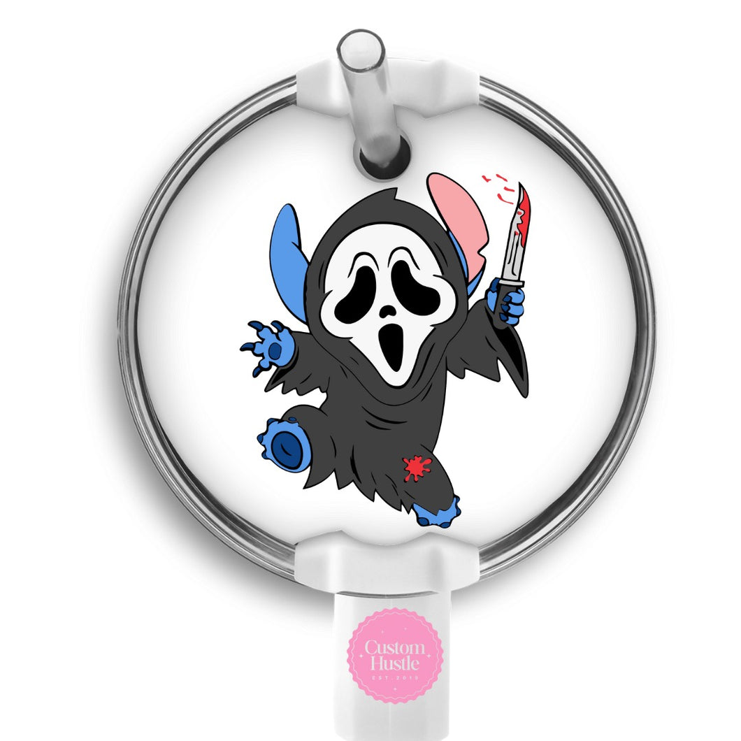 Stitch x ghostface 40 oz Stanley topper