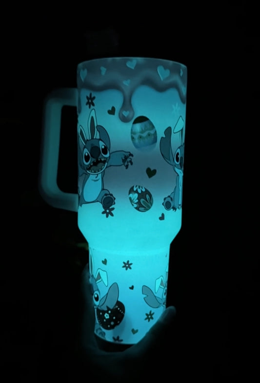 Glow in the dark Easter stitch 40 oz tumbler